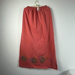 VINTAGE Blue Fish Women's Straight  Skirt Coral Organic Cotton Elastic Waist 1